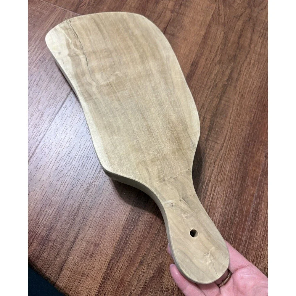 Vintage Wooden Handled Cutting Board Hang Hole Country Kitchen 15” L